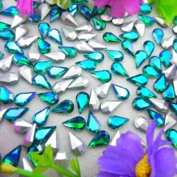 AB cores 3*6mm 6*10mm 8*13mm waterdrop gota de água teardrop forma de pêra cristais de vidro strass Cola no ornamento diy corte - Image 3