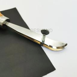 Ferramenta de vinco para riscador de couro, ferramenta de marcação para inscrição em couro linear de 1-20mm com punho de madeira ajustável para raspador de marcas de couro e vegetais diy - Image 2