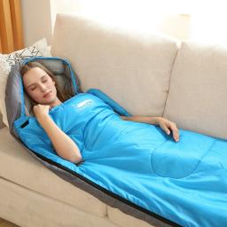 Desert & Fox Saco de dormir grande vestível com furos nos braços Saco de dormir para adultos para clima quente Saco de dormir infantil para acampamento e caminhada - Image 6