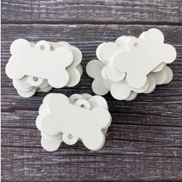 White Double-Sided Sublimation Blank Tags para Animais de Estimação, Osso, Gato, Cachorro, Cachorro, Chaveiro Transparente, DIY, 5Pcs - Image 4