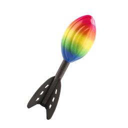 Foguete espiral de espuma arco-íris de 26cm, brinquedo de jogar à mão ao ar livre, esportes - Image 1