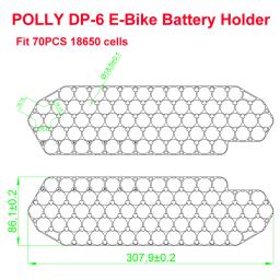 POLLY Caixa de Bateria para DIY DP6 Bateria, Caixa Vazia, Níquel Strip, Peças Fit, 36V, 48V, 52V, 18650 Cell, 10S, 13S, 14S, 35A, BMS, 70 PCes - Image 5