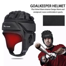 Profissional Goleiro Térmico Capacete, Inverno Ciclismo Capacete, Futebol, Futebol, Esportes, Rugby, Scrum Cap, Head Guard Goalie Hat, Protector - Image 2