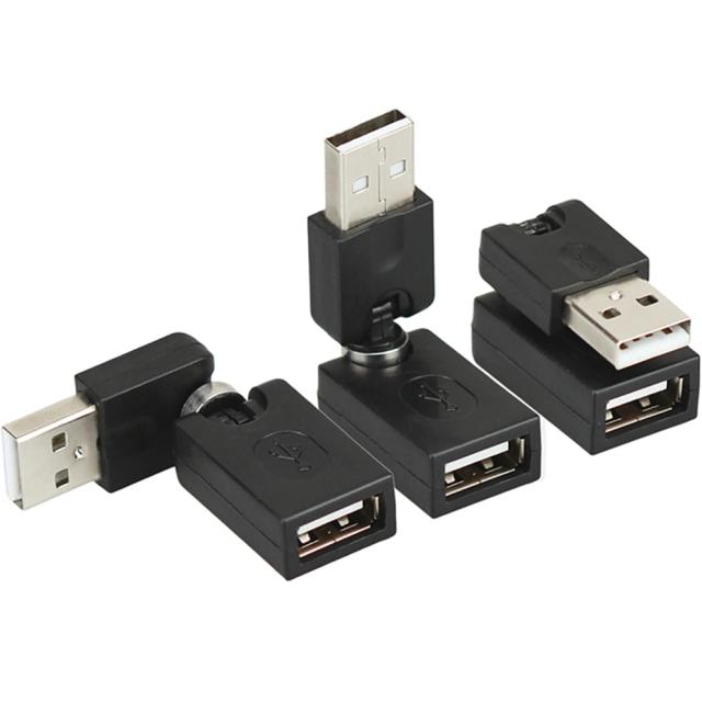 Adaptador Rotary Bending Interface USB Macho para Fêmea com Rotação Livre de 360 Graus