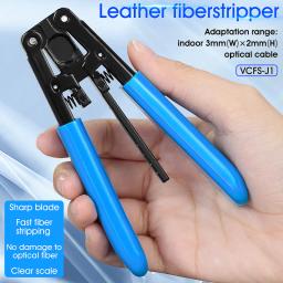 Aço inoxidável Kit Fibra Óptica Ferramenta, óptica Stripper, Aramid Scissors e Wire Stripper, VCFS-30, 3pcs - Image 4