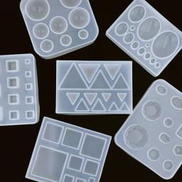 Snasan bonito contas cubo triângulo silicone molde para jóias brincos pingente que faz resina uv resina cola epoxy moldes artesanato diy ferramenta - Image 3