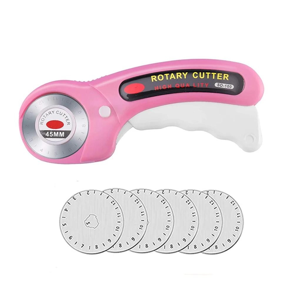 35 peças kits de cortador rotativo 45mm com 5 peças de lâminas régua de retalhos faca de escultura tesoura clipes de tecido para corte de suprimentos de costura - Image 1