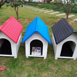 Casa do cão ao ar livre grande canil acessórios para animais de estimação lavagem removível fácil de instalar saposhnikovia divaricata ventilação gaiola do cão - Image 5