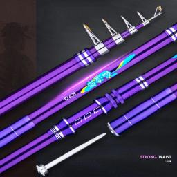 Vara de pesca do mar do carbono roxo, pólo giratório telescópico, tiro longo, 2.1m, 3.6m, 3.9m, 4.2m, 4.5m - Image 6