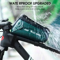 West bike-saco impermeável para bicicleta de estrada e mtb, saco frontal, tubo superior, touchscreen 7 polegadas, caixa do telefone, acessórios de bicicleta - Image 3