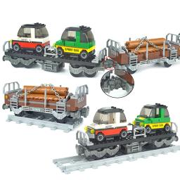 Kit de construção com 3 modelos, compatível com todos os trilhos de marca, trem urbano, blocos 3d, brinquedo de construção, passatempos para crianças - Image 3