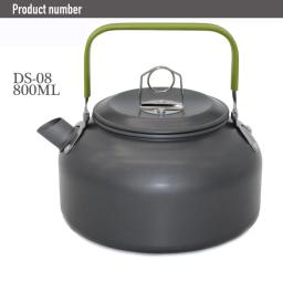 Equipamento de acampamento panelas cookingset sobrevivência ao ar livre antiaderente portátil utensílios de mesa chaleira pote pan tigela caminhadas viagem churrasco piquenique - Image 5