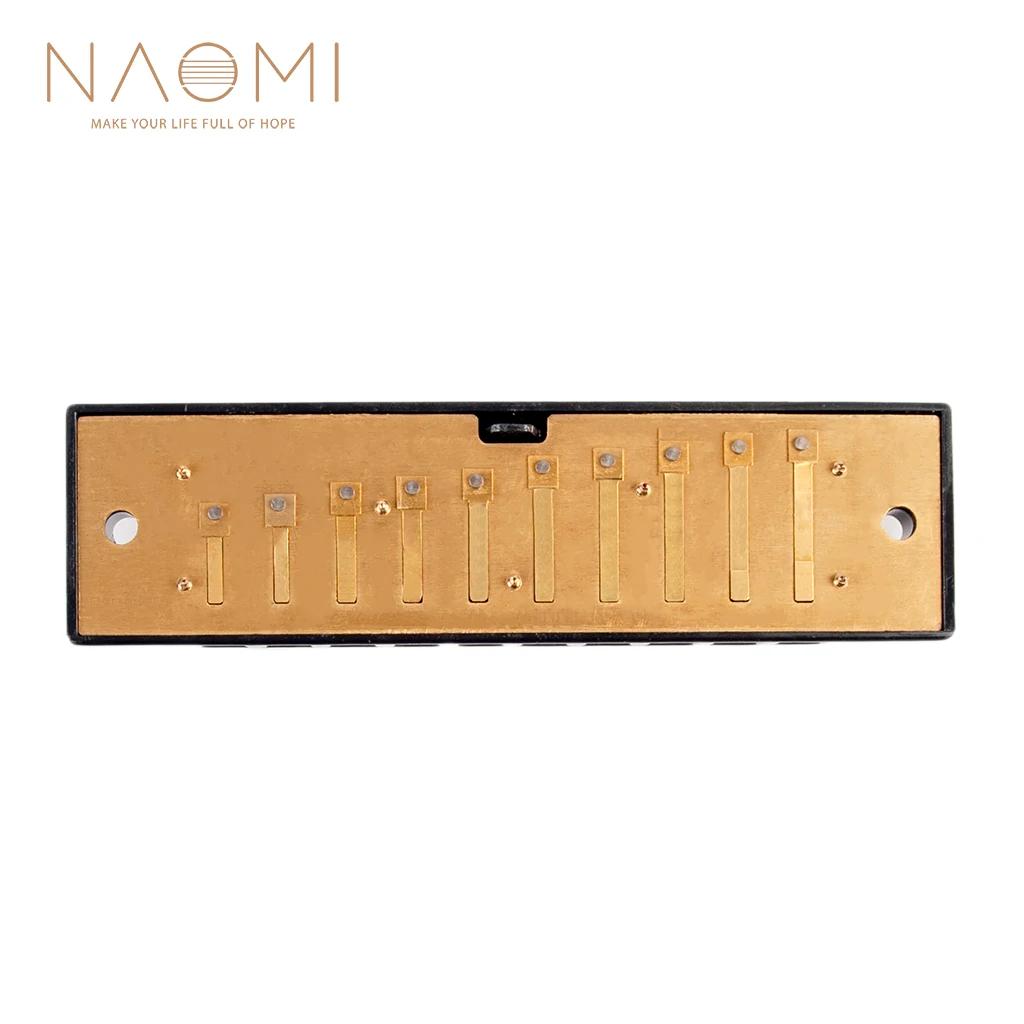 Naomi 10 buracos gaita reed substituição placas de reed chave de c bronze reed inacabado gaita pente woodwind instrumento peças - Image 1