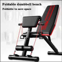 Multifuncional dobrável haltere banco, músculos abdominais apoiar placa, supino, fitness, novo - Image 4