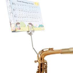 M mbat alto saxofone suporte de música pontuação clipe suporte portátil metal sax marchando música pontuação fixação peças instrumento - Image 1