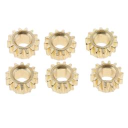 Peças e acessórios para guitarra dourada 6 peças, sintonizador, ponteiras de chave, máquina de engrenagens com buracos sextavados, 1:18 1:14 - Image 2