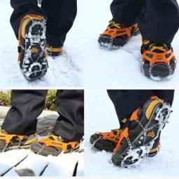 Grips Ice Snow para sapatos de escalada, Crampon para caminhadas e escalada, Chain Claws and Grips, Capa para sapatos, 13 dentes, 1 par - Image 1