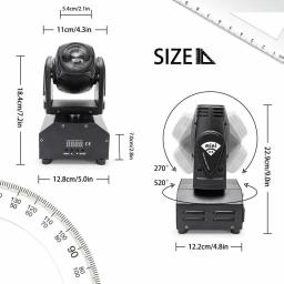 Mini cabeça móvel levou luz 10w, dmx512, dmx512, efeitos spot, iluminação do palco para dj, festa, boate, rgbw, 2 pcs/lot - Image 4