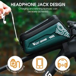 West bike-saco impermeável para bicicleta de estrada e mtb, saco frontal, tubo superior, touchscreen 7 polegadas, caixa do telefone, acessórios de bicicleta - Image 4