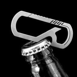 Outdoor EDC titânio liga crânio fivela mosquetão Keychain gancho multi-funcional viajante anel chave clipe - Image 4