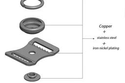 Futebol capacetes fivela Repair Kit, aço inoxidável esportes capacete, Chin Strap adaptador para beisebol e hóquei - Image 5