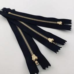 Cobre Zipper Tape para Jeans, prendedor preto, calça casual, prendedor de slides, cinto DIY, acessórios de costura, 4 #, 5pcs - Image 3