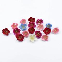 Flores decorativas do pulso da cereja da seda, presentes DIY, decoração do Natal para a HOME, flores artificiais para a noiva do casamento, caixa dos doces, 20 pcs - Image 5