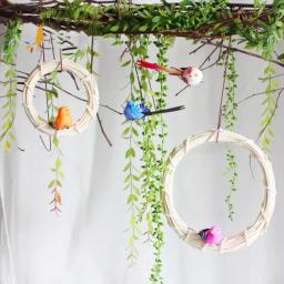 Anel de vime branco com guirlanda artificial, moldura de flores secas para o Natal, casa de Páscoa, decoração do casamento, coroas florais DIY, 8-25cm - Image 4
