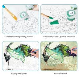 Raposa 60x75cm pintura por número kits de pintura em tela artesanato arte diy acrílico imagem por números animais dos desenhos animados moderno para decoração de casa - Image 5
