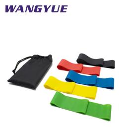 Bandas de Borracha Resistência Elástica para Yoga, Fitness Indoor e Outdoor Equipment, Pilates Sport Training, Equipamento de Treino, 5 Cores, 0,35mm-1,1mm - Image 1