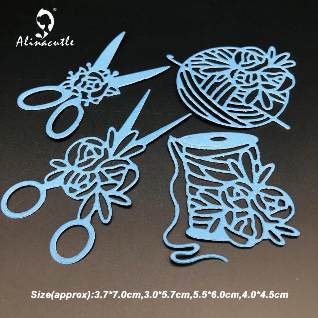Kit de 4 Moldes de Corte de Metal para Scrapbooking e Artesanato DIY