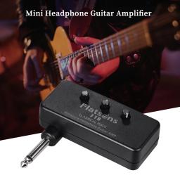 Flatsons f1r mini fone de ouvido amplificador de guitarra com 3.5mm fone de ouvido jack aux entrada plug-and-play acessórios de guitarra - Image 6