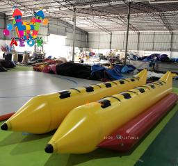 Aeor tubos infláveis de pvc para banana, flutuantes para bicicleta aquática, banana boat, surf, equitação, jogo aquático no mar - Image 4