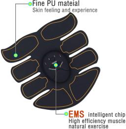 Estimulador muscular exercitador abdominal fitness abs estimulador ems máquina de emagrecimento massageador elétrico abdômen trainer máquina - Image 3
