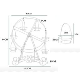 Suporte de bolo europeu branco, porta-cupcakes para festas, giratório, 8 copos, suprimentos, em cozinha, para casamento e casa - Image 2