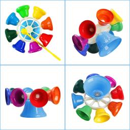 Conjunto de instrumentos de percussão para crianças, sino de cor 8-notas, chocalho de metal, brinquedo de aprendizagem musical, ajuda educacional precoce, brinquedos infantis - Image 4