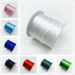 Fio Elástico para Fazer Jóias, Linha Cristal Redonda, Borracha de Nylon, Cordão Elástico, Pulseira Beading, 10 Jardas, 0,7mm - Image 1