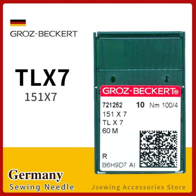 Conjunto de 10 Agulhas TLX7 Groz-Beckert para Máquinas de Solda Industrial - 60m, Singer, Merrow, Curvas, Serger e Overlock