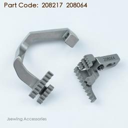 208217 208064 cão de alimentação para pegasus l32, m732, m832, m632 overlock máquina de costura peças acessórios caber 5 thread resistente - Image 4
