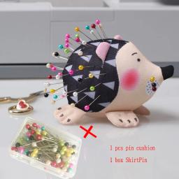 Alfinetes de arte e costura de cores mistas, pinos com flor, ferramenta de costura, agulha para artes e escolher o ouriço, almofada + shirtpin com 100 peças - Image 6