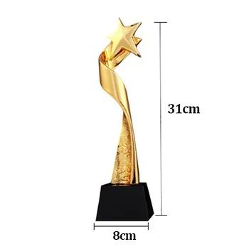 Troféu de Resina Personalizado para Esportes e Academia - Prêmios de Ouro e Lembranças Banhadas a Ouro em Diversos Tamanhos