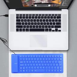 DISOUR-Teclado Dobrável de Silicone, 85 Teclas, Flexível, Portátil, Dobrável, Com Fio, Mini USB, PC, Notebook, Tablet, Laptop, Jogos - Image 4