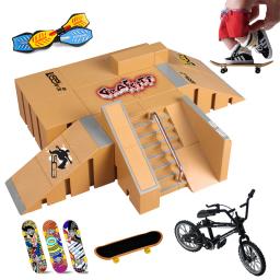Kit de skate de dedo de tecnologia, BMX Mini Two Wheel Scooter Board, Dedos do skate, Esporte Training Props, Brinquedos Skate Park, BMX - Image 2