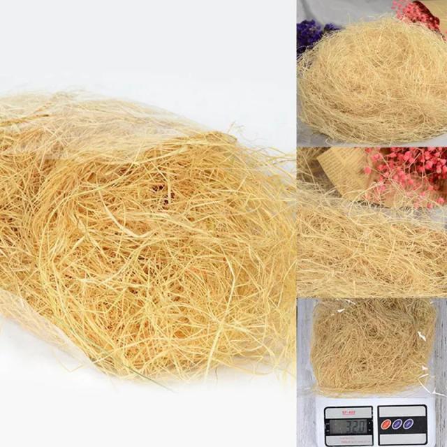 Confetes de Papel Ráfia em Linho Natural para Decoração de Presentes - 30g por Saco, Ideal para Artesanato e Festas