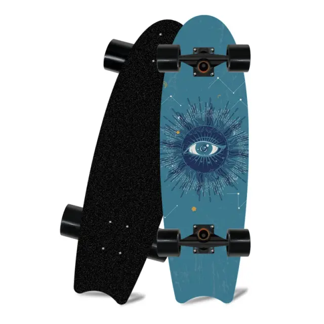 Prancha de Surf de Madeira para Iniciantes: Ideal para Exercícios de Skate e Atividades ao Ar Livre