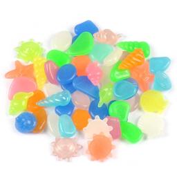 20 pçs colorido luminoso cascalho brilho no tanque de peixes escuro aquário rochas pedra luminosa seixos jardim ao ar livre decoração para casa - Image 1