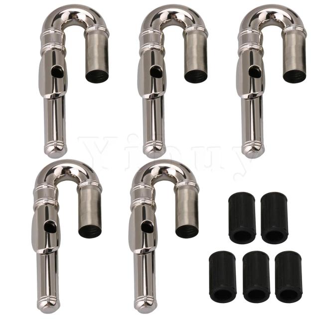 Flauta Curvada Yibuy em Níquel e Cobre para Estudantes - Conjunto Completo de 5 Peças