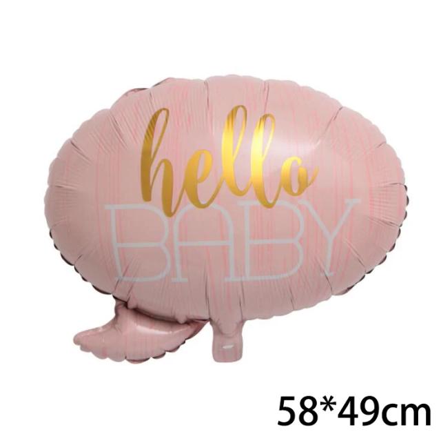 Balão de Hélio DIY Azul e Rosa para Aniversário e Festa de Bebê, Decoração Festiva com Balão de Folha, Ideal para Batismo e Casamentos Infantil