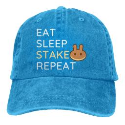 Boné de beisebol masculino lavado à moda comer estaca repetição camionista snapback bonés pai chapéu pancakeswap bolo crypto mineiros chapéus de golfe - Image 4