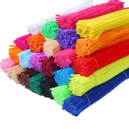 Chenille Stem Pipe Cleaners para Crianças, Brinquedos Criativos, Material Artesanal, Tiras De Pelúcia, DIY, Brinquedos do Jardim de Infância, 100Pcs - Image 1
